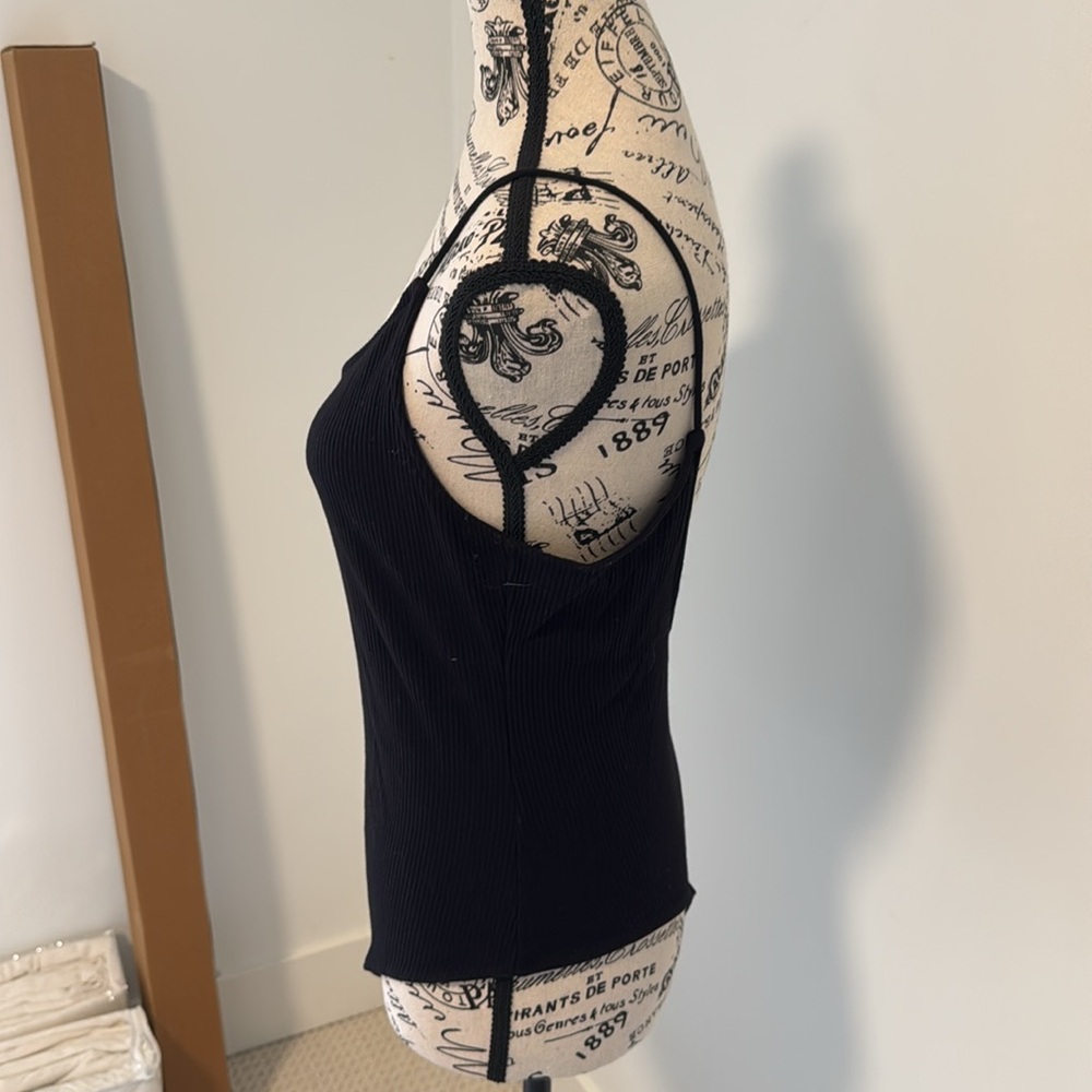 TWO (Black And Tan) Low Back Ribbed Body Suit - Picture 3 of 8